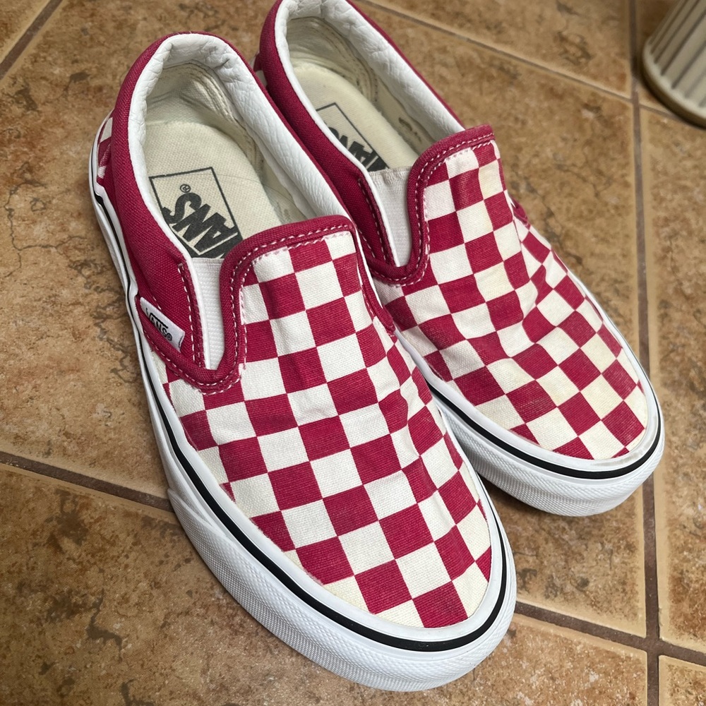 Pink Checkered Vans Women’s Size 5